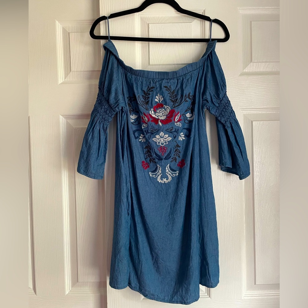 Blue Rain Womens Dress Size S Off Shoulder
